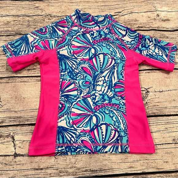 Lilly Pulitzer For Target Seashell Print Rash Guard size XS (4-5) - Picture 1 of 5